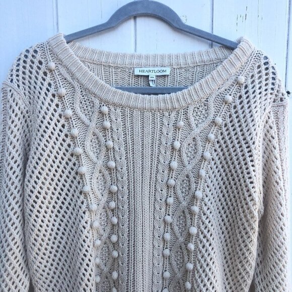 Heartloom Fisherman Knit Crewneck Sweater - Picture 3 of 7